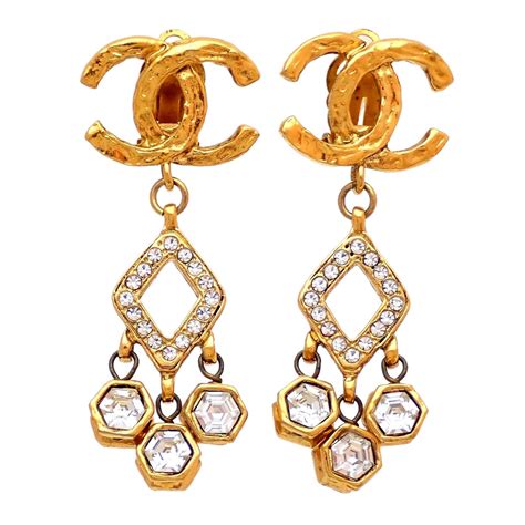 fake chanel dangle earrings|genuine chanel earrings uk.